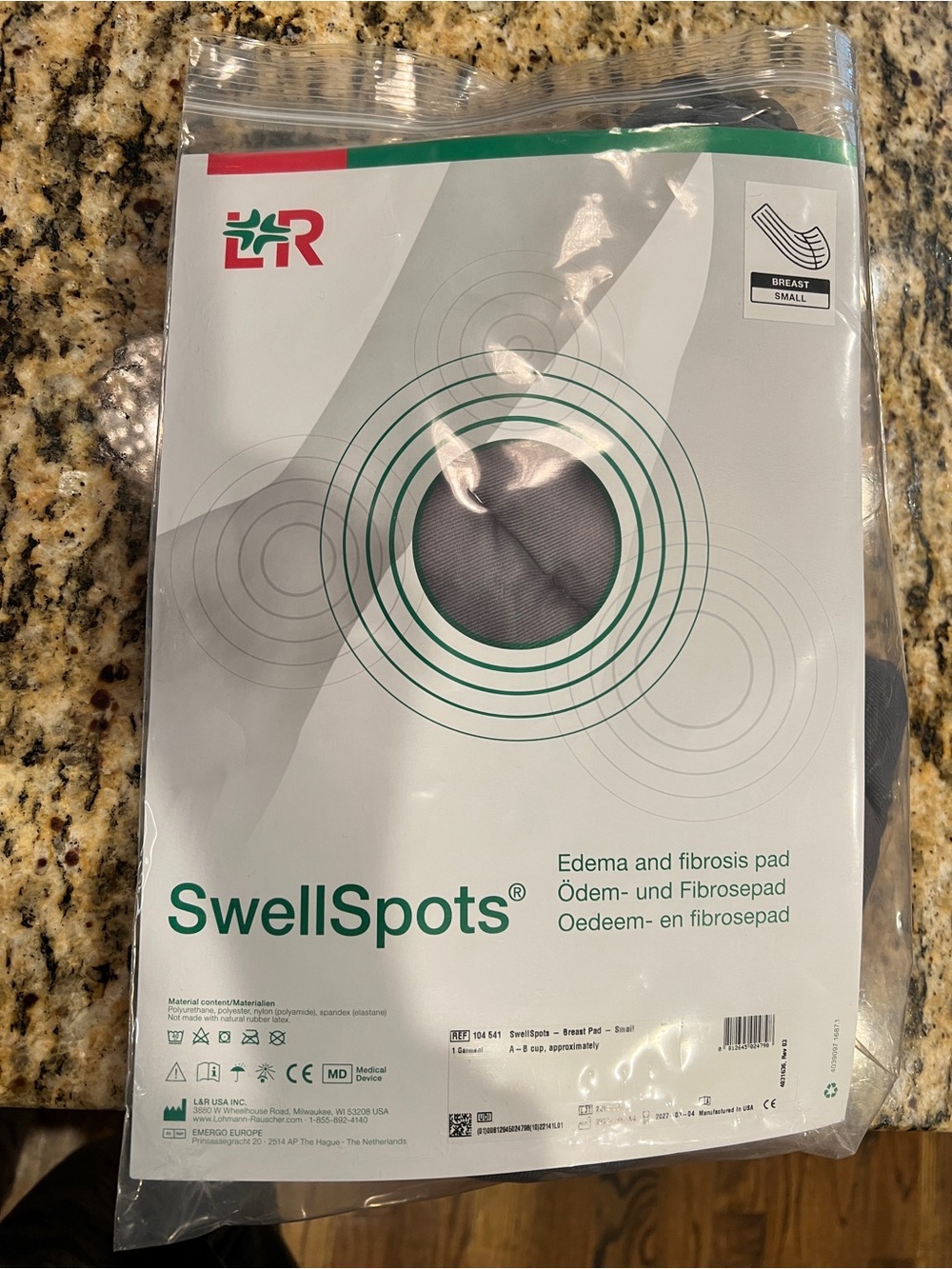 SwellSpots Padded Lymphedema Axilla Compression Garment Breast Cancer Mastectomy